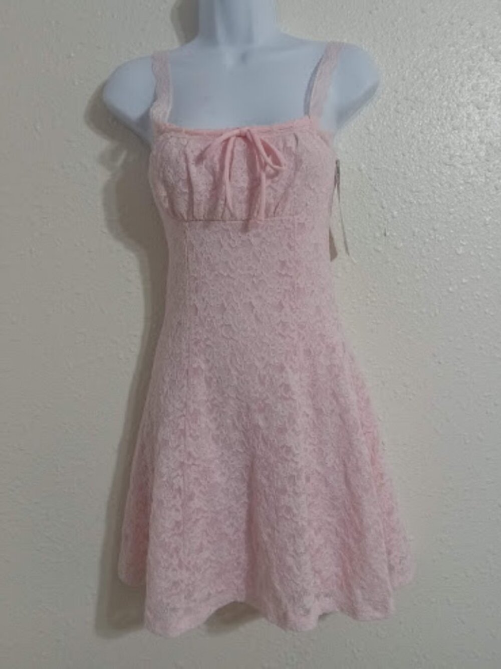 Madden Girl - Pale Pink Lace Mini Dress